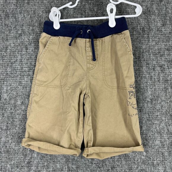 Polo Ralph‎ Lauren Boys Khaki Shorts 7 Anchor Nautical Coastal US-67 Drawstring - Picture 1 of 11